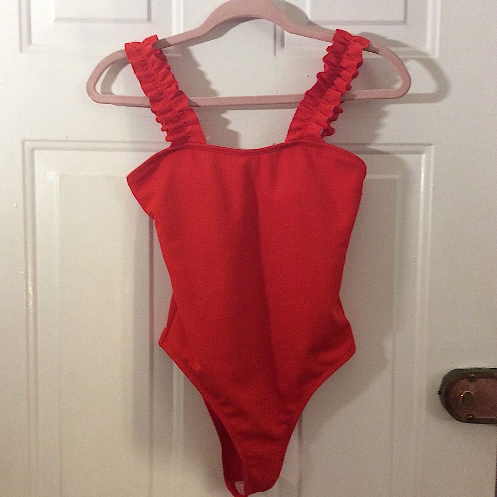 Red One Piece Swimsuit